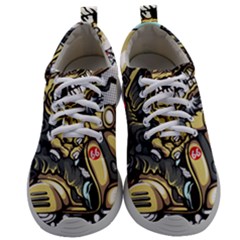 Scooter-motorcycle-boot-cartoon-vector Mens Athletic Shoes by 99art
