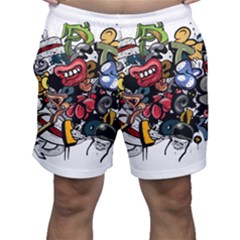 Mural Graffiti Paint Men s Shorts by 99art
