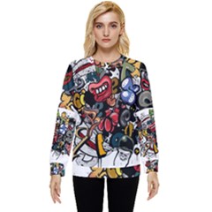 Mural Graffiti Paint Hidden Pocket Sweatshirt by 99art