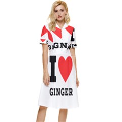 I Love Ginger Button Top Knee Length Dress by ilovewhateva