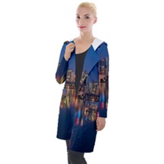Seaside River Hooded Pocket Cardigan by artworkshop