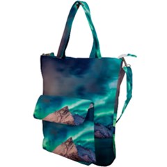 Amazing Aurora Borealis Colors Shoulder Tote Bag by B30l