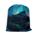 Aurora Borealis Mountain Reflection Drawstring Pouch (2XL) View2