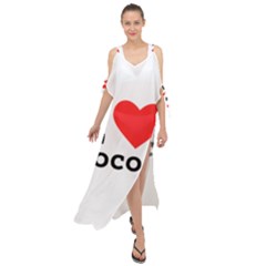 I Love Cocoa Maxi Chiffon Cover Up Dress by ilovewhateva