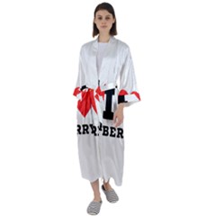 I Love Berry Maxi Satin Kimono by ilovewhateva