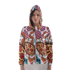 Flowers Pattern Texture White Background Paisley Women s Hooded Windbreaker by danenraven