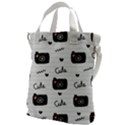 Cute Cameras Doodles Hand Drawn Canvas Messenger Bag View1