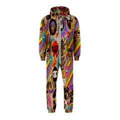 Multicolored Doodle Art Wallpaper Hooded Jumpsuit (kids) by Cowasu