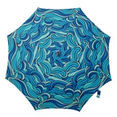 Pattern Ocean Waves Blue Nature Sea Abstract Hook Handle Umbrellas (large) by danenraven