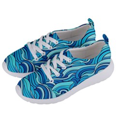 Pattern Ocean Waves Blue Nature Sea Abstract Women s Lightweight Sports Shoes by danenraven