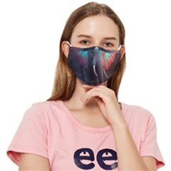 Elephant Tusks Trunk Wildlife Africa Fitted Cloth Face Mask (adult) by Ndabl3x