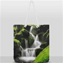 Waterfall Moss Korea Mountain Valley Green Forest Full Print Rope Handle Tote (Large) View1