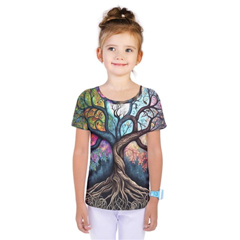 Tree Colourful Kids  One Piece Tee by Ndabl3x