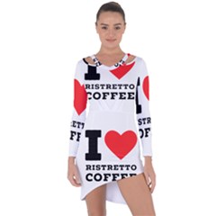 I Love Ristretto Coffee Asymmetric Cut-out Shift Dress by ilovewhateva