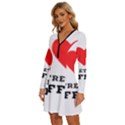 I love ristretto coffee Long Sleeve Deep V Mini Dress  View2