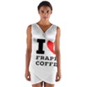 I love frappe coffee Wrap Front Bodycon Dress View1