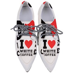 I Love White Coffee Pointed Oxford Shoes by ilovewhateva