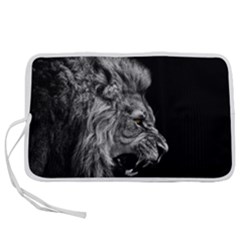 Angry Male Lion Roar Pen Storage Case (l) by Wav3s