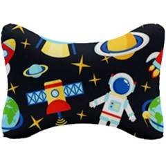 Space Seamless Pattern Seat Head Rest Cushion by Wav3s