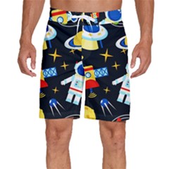 Space Seamless Pattern Men s Beach Shorts by Wav3s