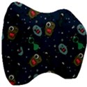 Monster-alien-pattern-seamless-background Velour Head Support Cushion View3