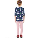 Swan-pattern-elegant-design Kids  Quarter Sleeve Raglan Tee View2
