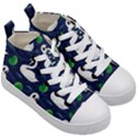 Swan-pattern-elegant-design Kids  Mid-Top Canvas Sneakers View3