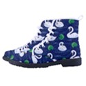 Swan-pattern-elegant-design Men s High-Top Canvas Sneakers View2