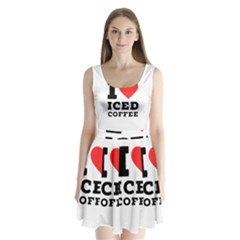I Love Iced Coffee Split Back Mini Dress  by ilovewhateva