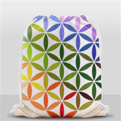 Mandala Rainbow Colorful Drawstring Bag (small) by Ndabl3x