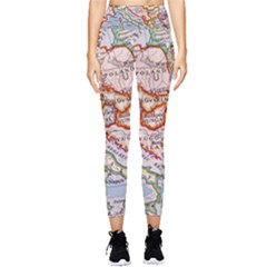 Map Europe Globe Countries States Pocket Leggings  by Ndabl3x