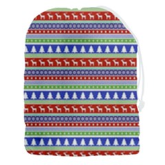 Christmas Color Stripes Pattern Drawstring Pouch (3xl) by Ndabl3x
