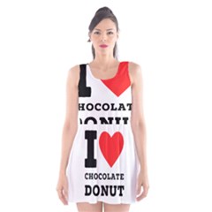 I Love Chocolate Donut Scoop Neck Skater Dress by ilovewhateva