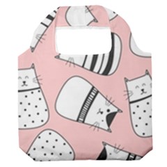 Cute Cats Cartoon Seamless-pattern Premium Foldable Grocery Recycle Bag by Vaneshart