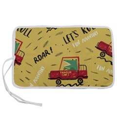 Childish-seamless-pattern-with-dino-driver Pen Storage Case (s) by Vaneshart
