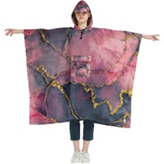 Pink Texture Resin Women s Hooded Rain Ponchos by Vaneshop