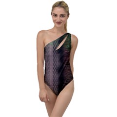 Leopard Animal Shawl Honeycomb To One Side Swimsuit by Vaneshop