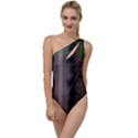 Leopard Animal Shawl Honeycomb To One Side Swimsuit View1