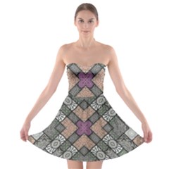 Mandala Decoration Floral Flower Strapless Bra Top Dress by Vaneshop