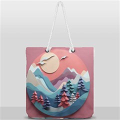 Paper Art Pastel Full Print Rope Handle Tote (large) by Vaneshop