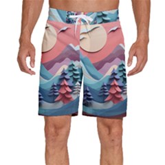 Paper Art Pastel Men s Beach Shorts by Vaneshop
