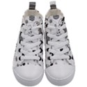 Panda Floating In Space And Star Kids  Mid-Top Canvas Sneakers View1