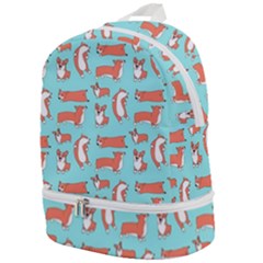 Corgis On Teal Zip Bottom Backpack by Wav3s