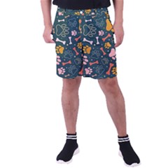 Dog Paw Colorful Fabrics Digitally Men s Pocket Shorts by Wav3s