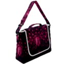Peacock Pink Black Feather Abstract Box Up Messenger Bag View2