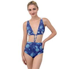 Cat Spacesuit Space Suit Astronaut Pattern Tied Up Two Piece Swimsuit by Wav3s