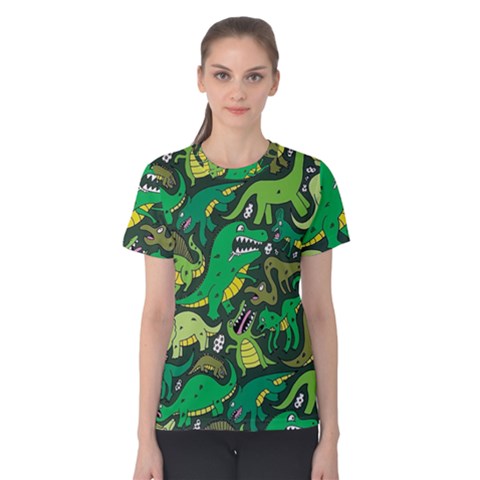 Dino Kawaii Women s Cotton Tee by Wav3s
