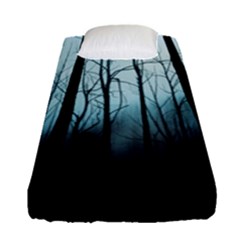 Tree Night Dark Forest Fitted Sheet (single Size) by Vaneshop