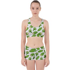 Vegetable Pattern With Composition Broccoli Work It Out Gym Set by Grandong