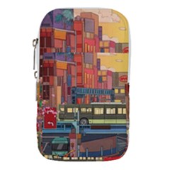The City Style Bus Fantasy Architecture Art Waist Pouch (small) by Grandong